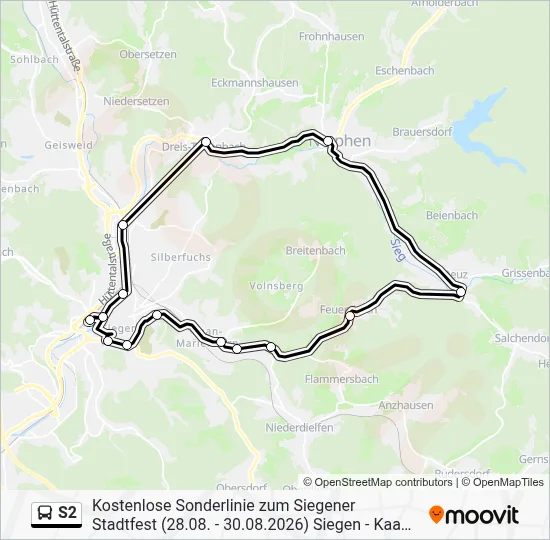 S2 Bus Line Map