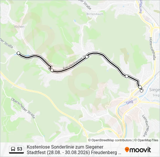 S3 Bus Line Map