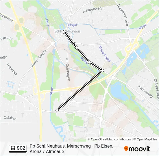 SC2 Bus Line Map