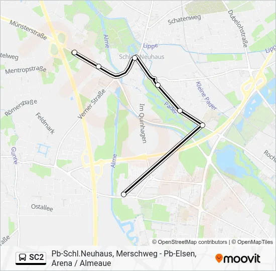 SC2 Bus Line Map