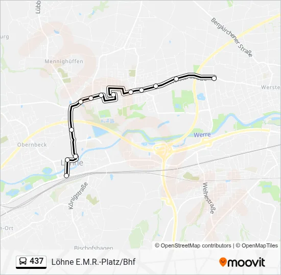 437 Bus Line Map