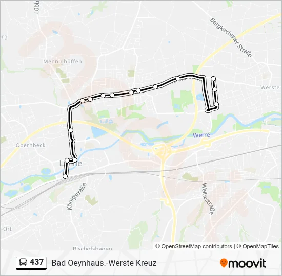 437 Bus Line Map