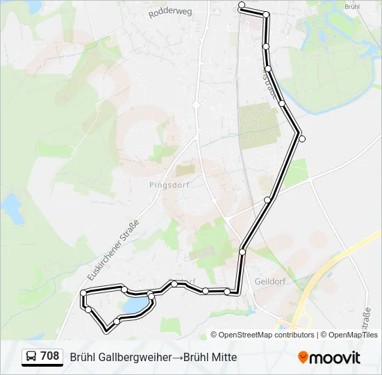 708 Bus Line Map
