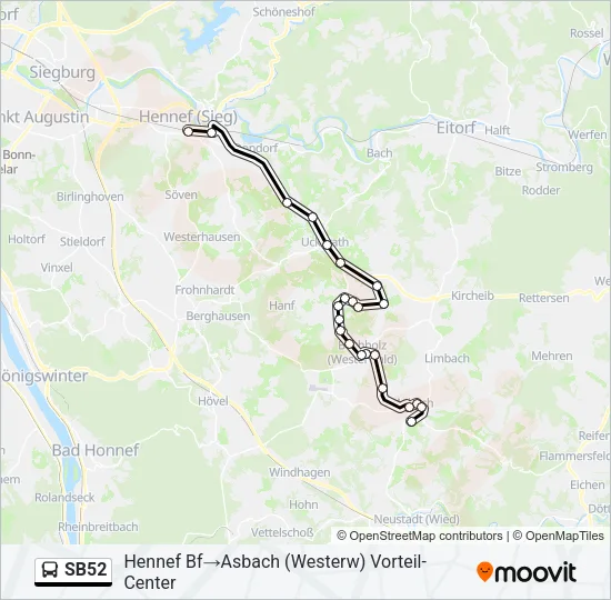 SB52 Bus Line Map