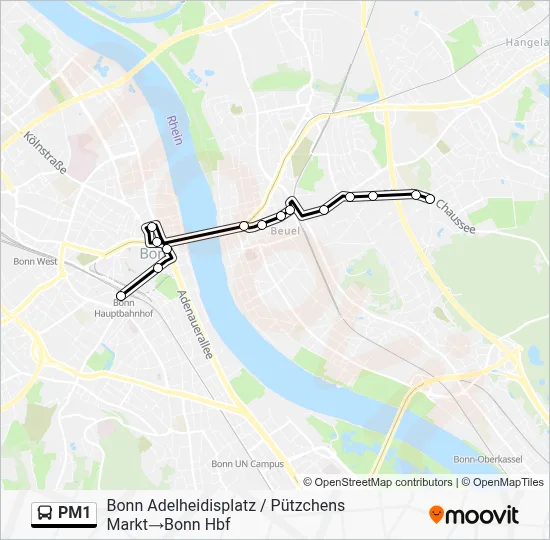 PM1 Bus Line Map