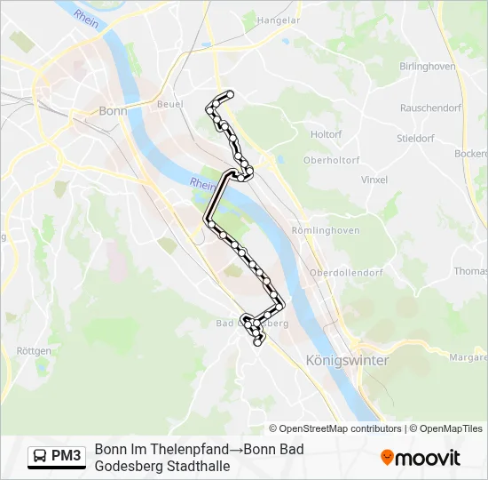 PM3 Bus Line Map
