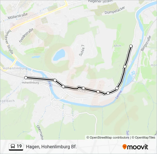 19 Bus Line Map