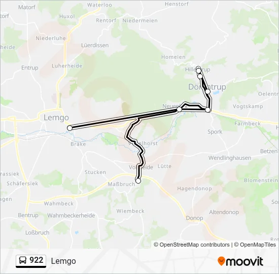 922 Bus Line Map