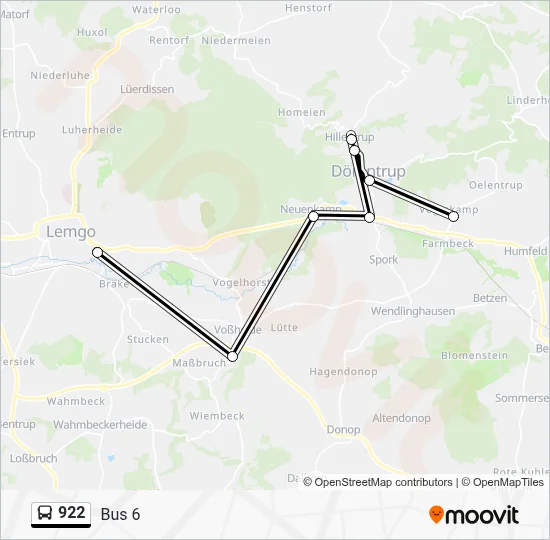 922 Bus Line Map