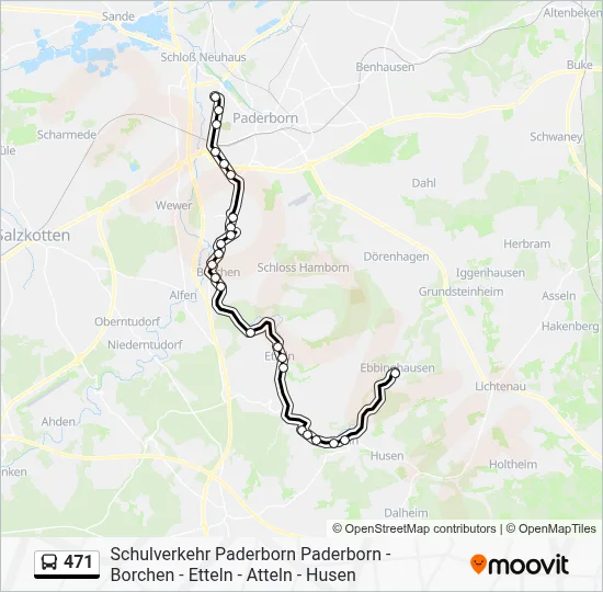 471 Bus Line Map