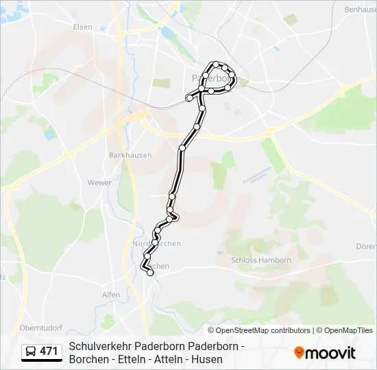 471 Bus Line Map