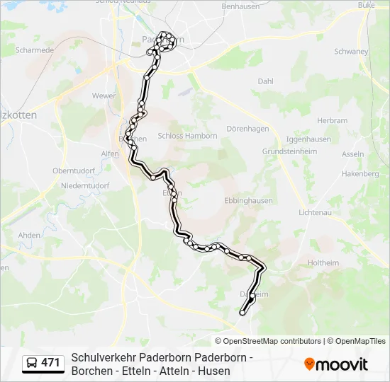 471 Bus Line Map