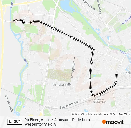 SC1 Bus Line Map