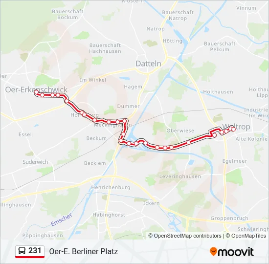 231 Bus Line Map