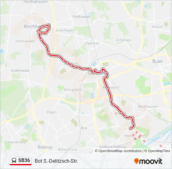 SB36 Bus Line Map