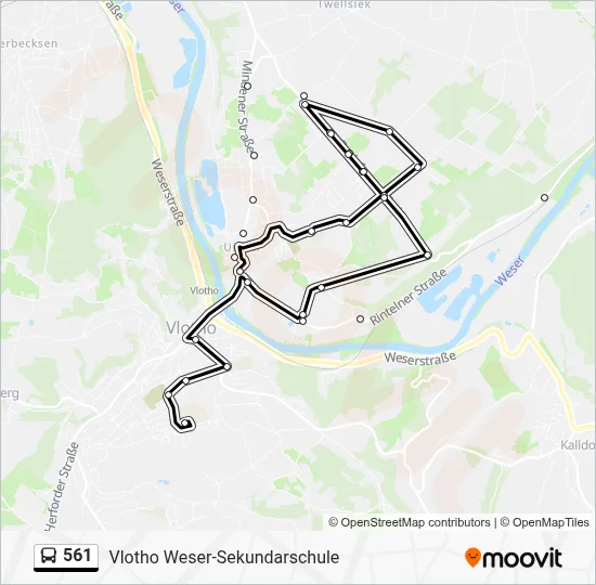 561 Bus Line Map