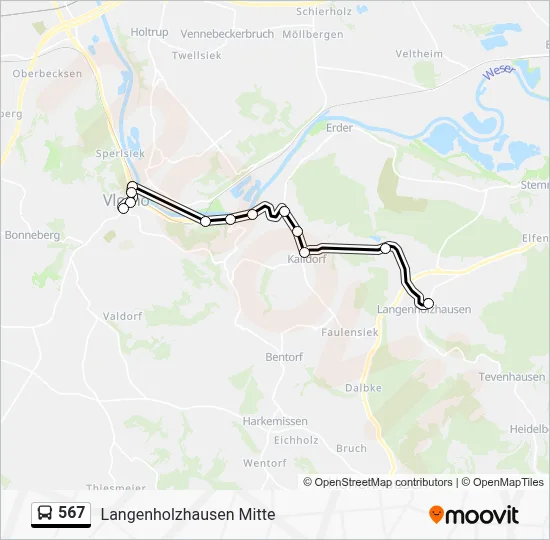 567 Bus Line Map