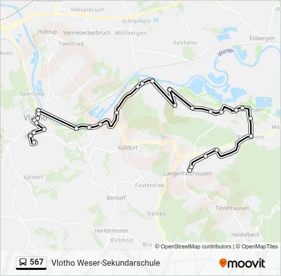 567 Bus Line Map