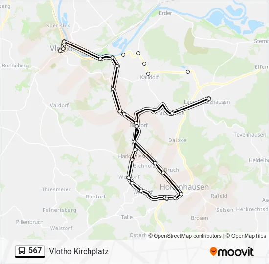 567 Bus Line Map
