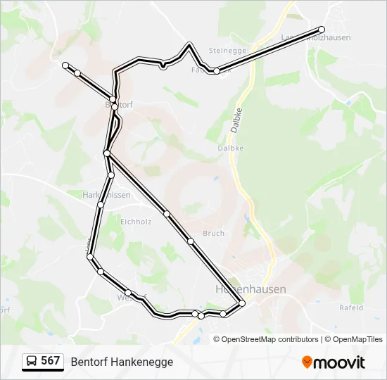 567 Bus Line Map