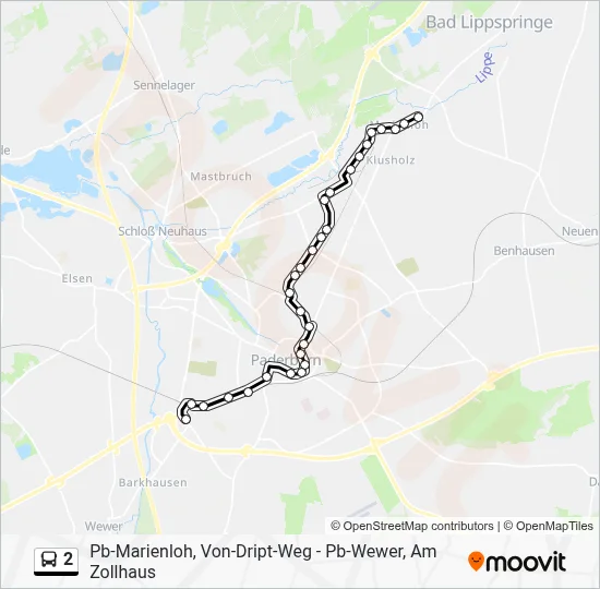 2 Bus Line Map
