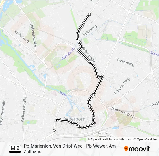 2 Bus Line Map