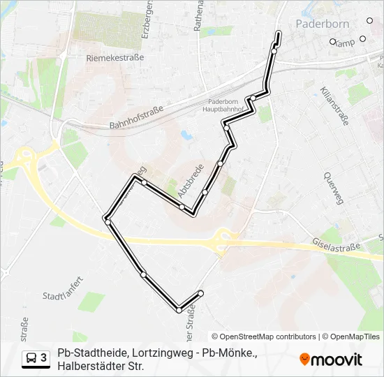 3 Bus Line Map