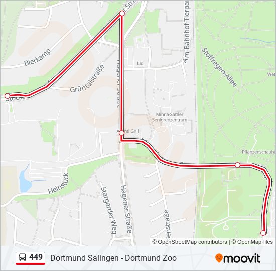 Автобус 449: карта маршрута