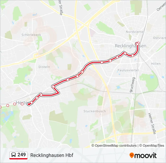 249 Bus Line Map
