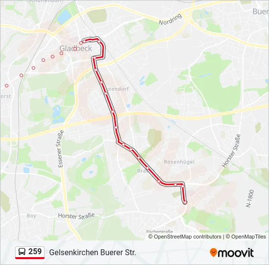 259 Bus Line Map