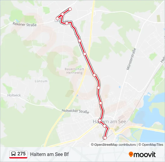 275 Bus Line Map