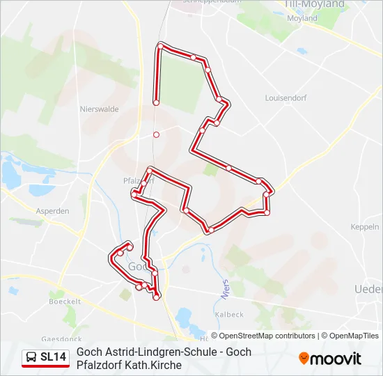 SL14 Bus Line Map