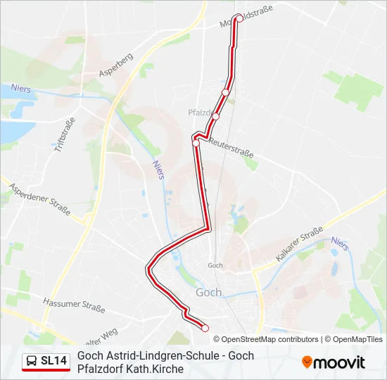 SL14 Bus Line Map