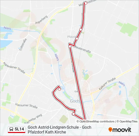 SL14 Bus Line Map