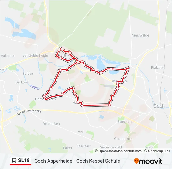 SL18 Bus Line Map