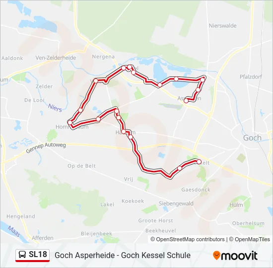 SL18 Bus Line Map