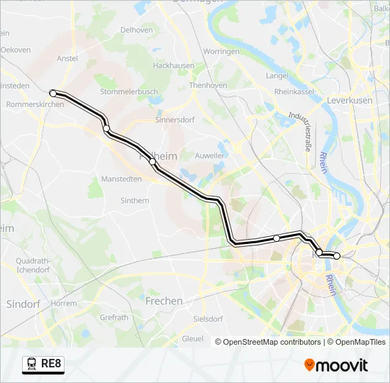 RE8 Train Line Map