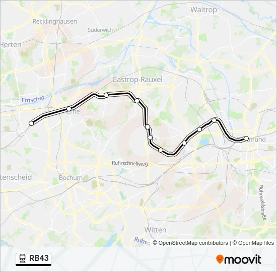 RB43 Train Line Map