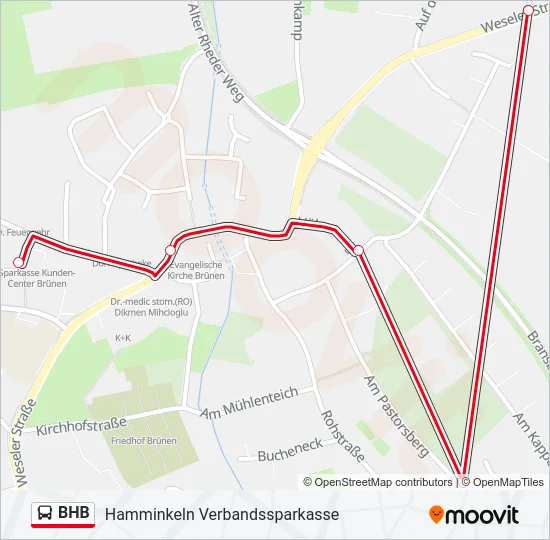 BHB Bus Line Map