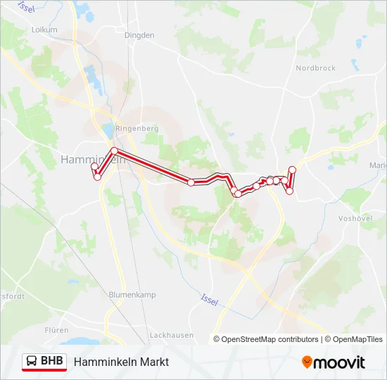 BHB Bus Line Map