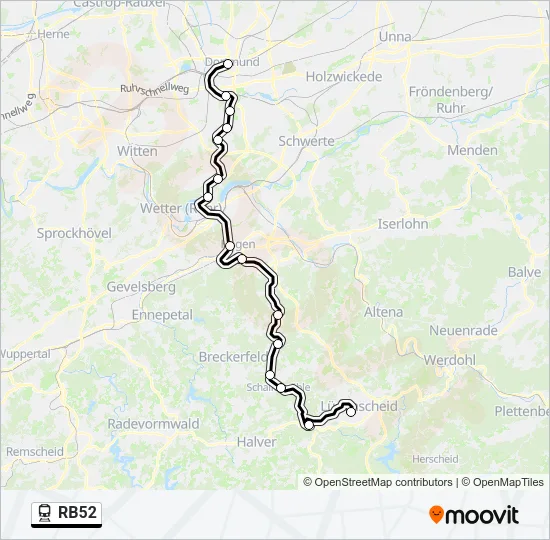 RB52 Train Line Map