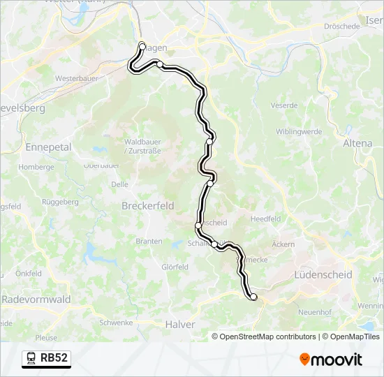 RB52 Train Line Map