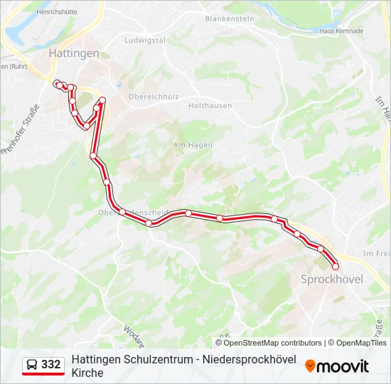 332 Bus Line Map