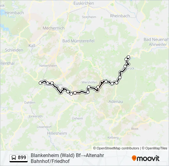 899 Bus Line Map