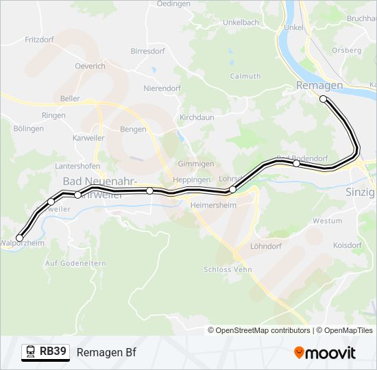 RB39 Train Line Map