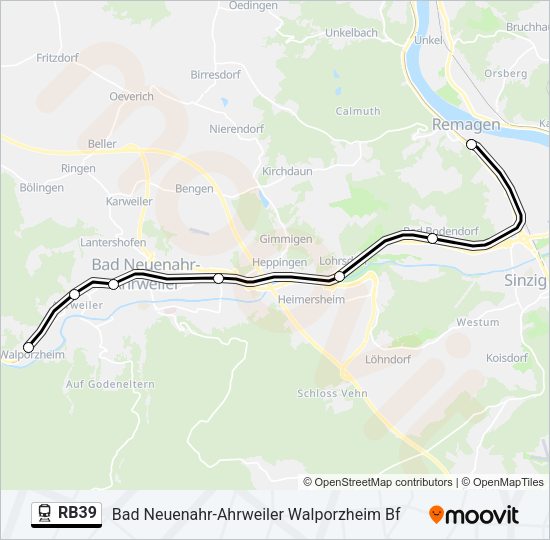 RB39 Train Line Map