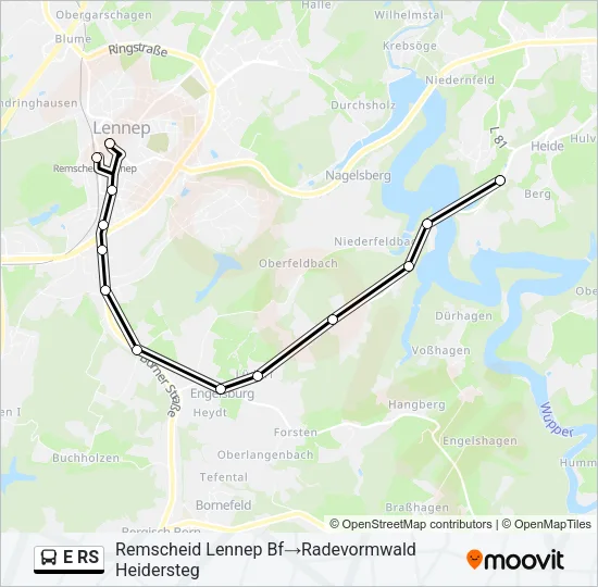 E RS Bus Line Map