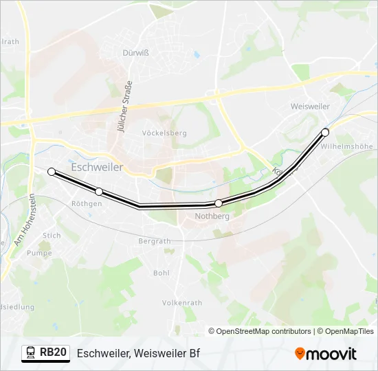 RB20 Train Line Map