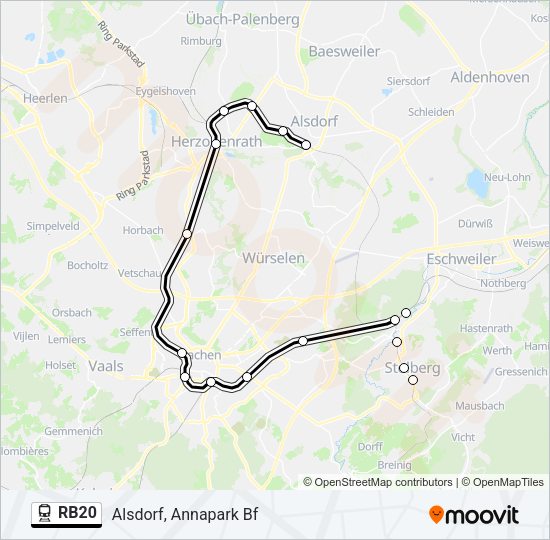 RB20 Train Line Map