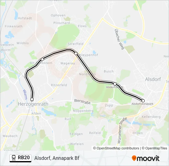 RB20 Train Line Map